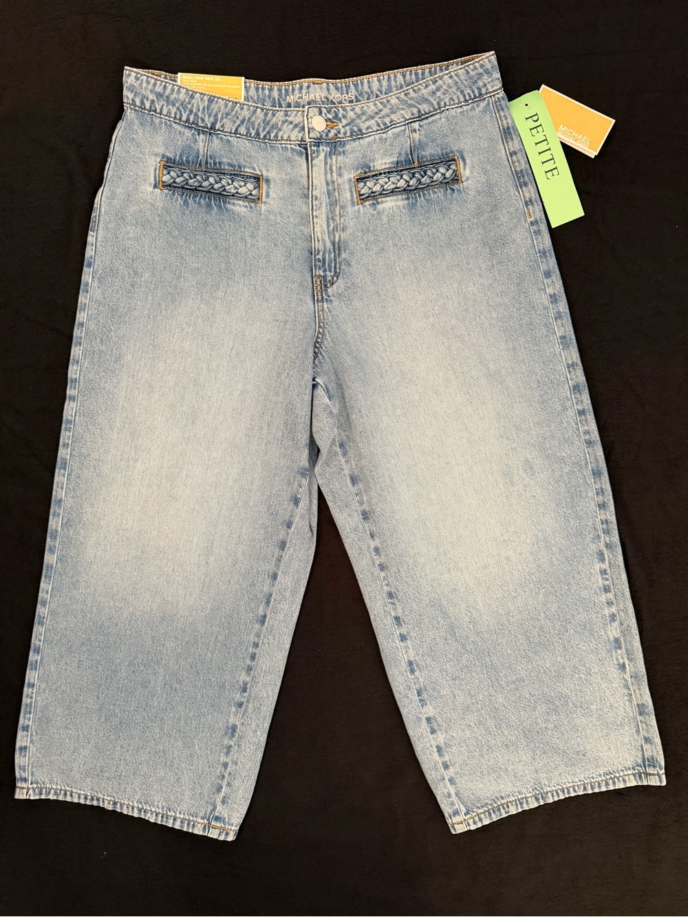 Michael Kors Selma Crop Wide Leg Jeans Women’s High Rise Size 12P NWT